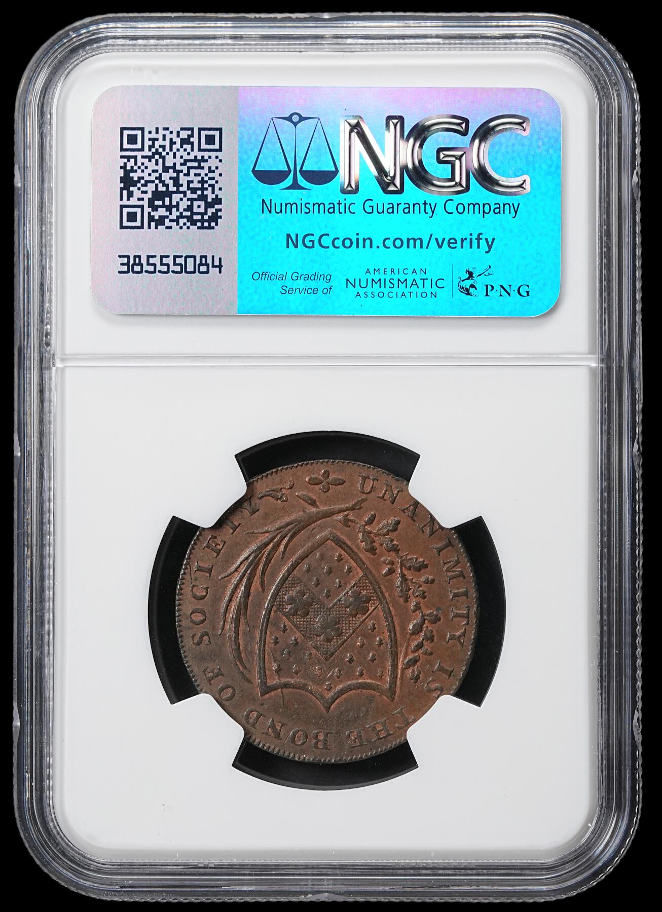 修遠堂世界钱币第六十一期 NGC MS62BN 1794年英国萨塞克斯1/2便士代用币