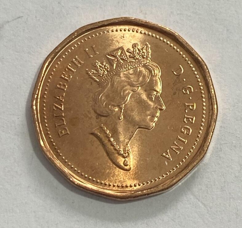 世界各国流通币专场 1996年加拿大1分，全新