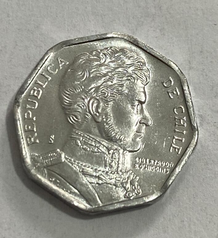 世界各国流通币专场 1992年智利1比索，全新