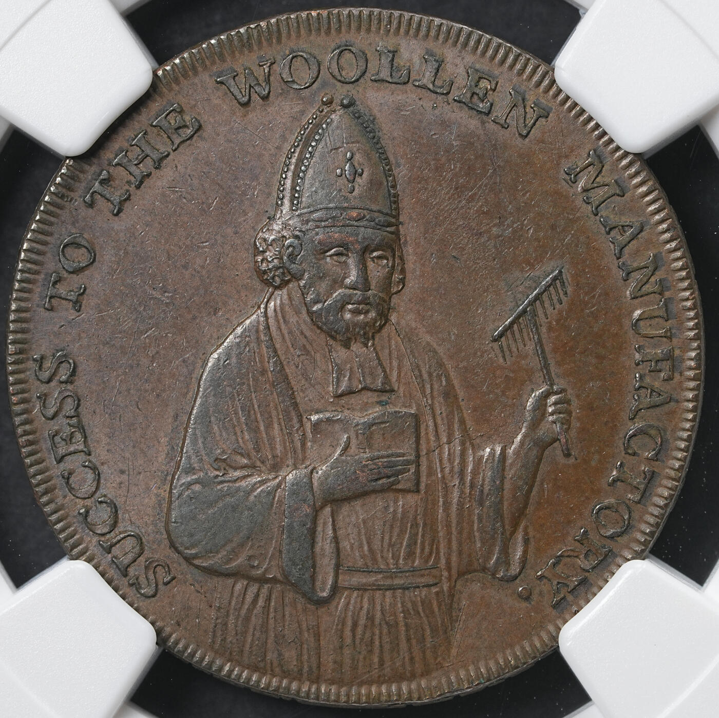 修遠堂世界钱币第六十一期 NGC AU58 1792年英国埃克塞特1/2便士代用币