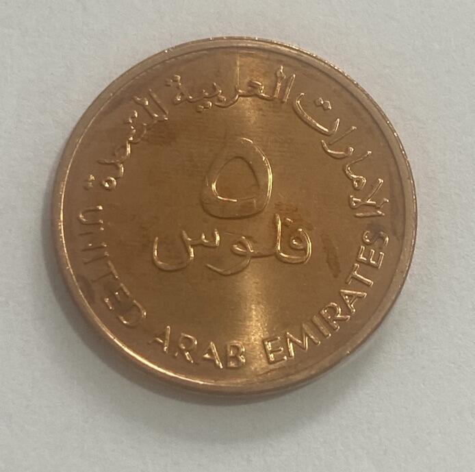 世界各国流通币专场 1996年阿联酋5费尔，全新