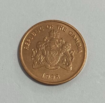 世界各国流通币专场 1998年冈比亚1布图，全新