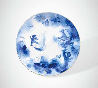 上海拍卖行2025年西洋装饰艺术品拍卖会 - 德国梅森童话系列大赏盘(直径:25.6cm,原装盒)