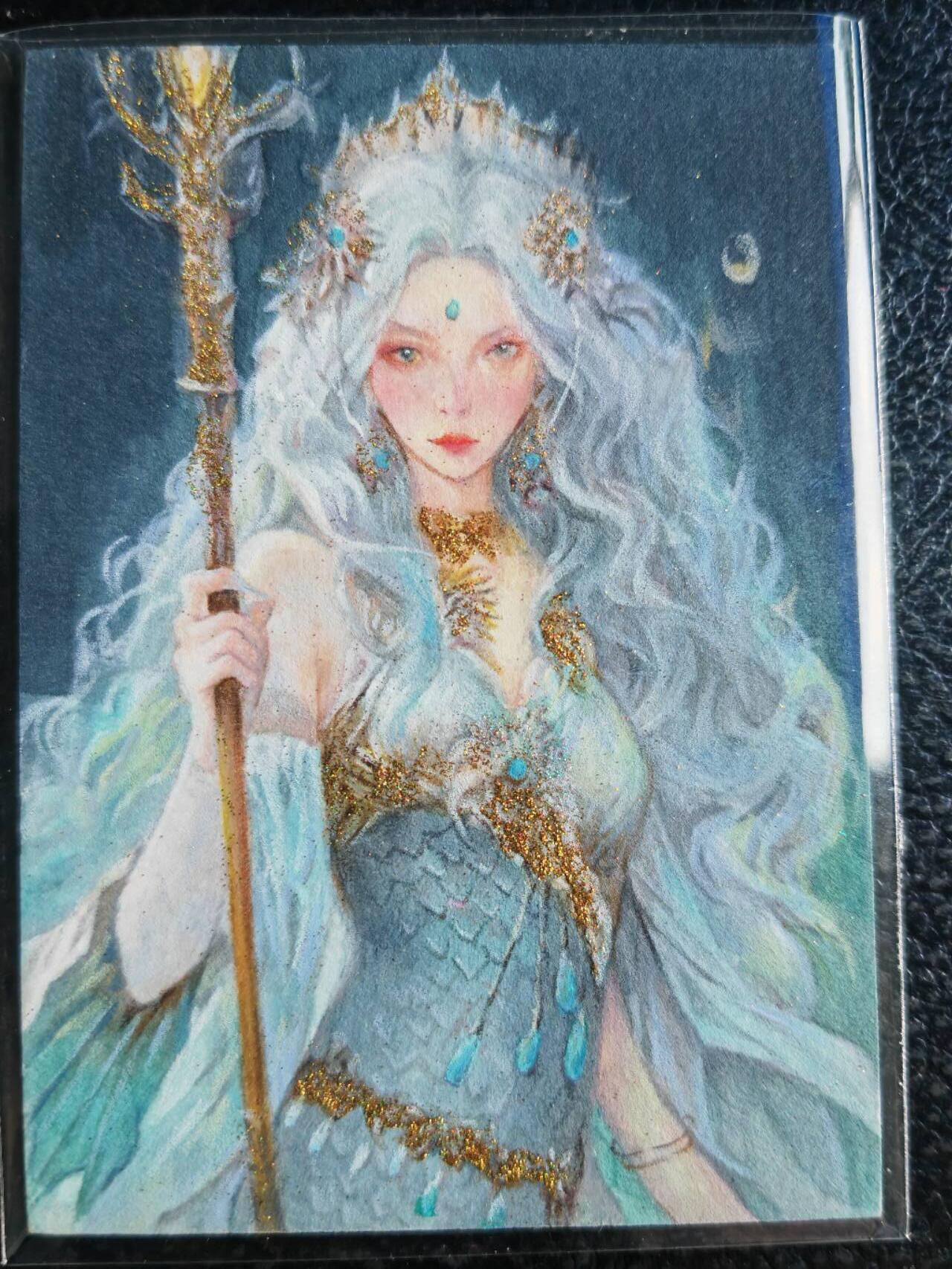 阳大大卡牌超级大甩拍第43期（周五晚上八点半截拍，持续收拍品，进群福利早知道） 【手绘卡】顶流画师【牛牛】智慧女神雅典娜