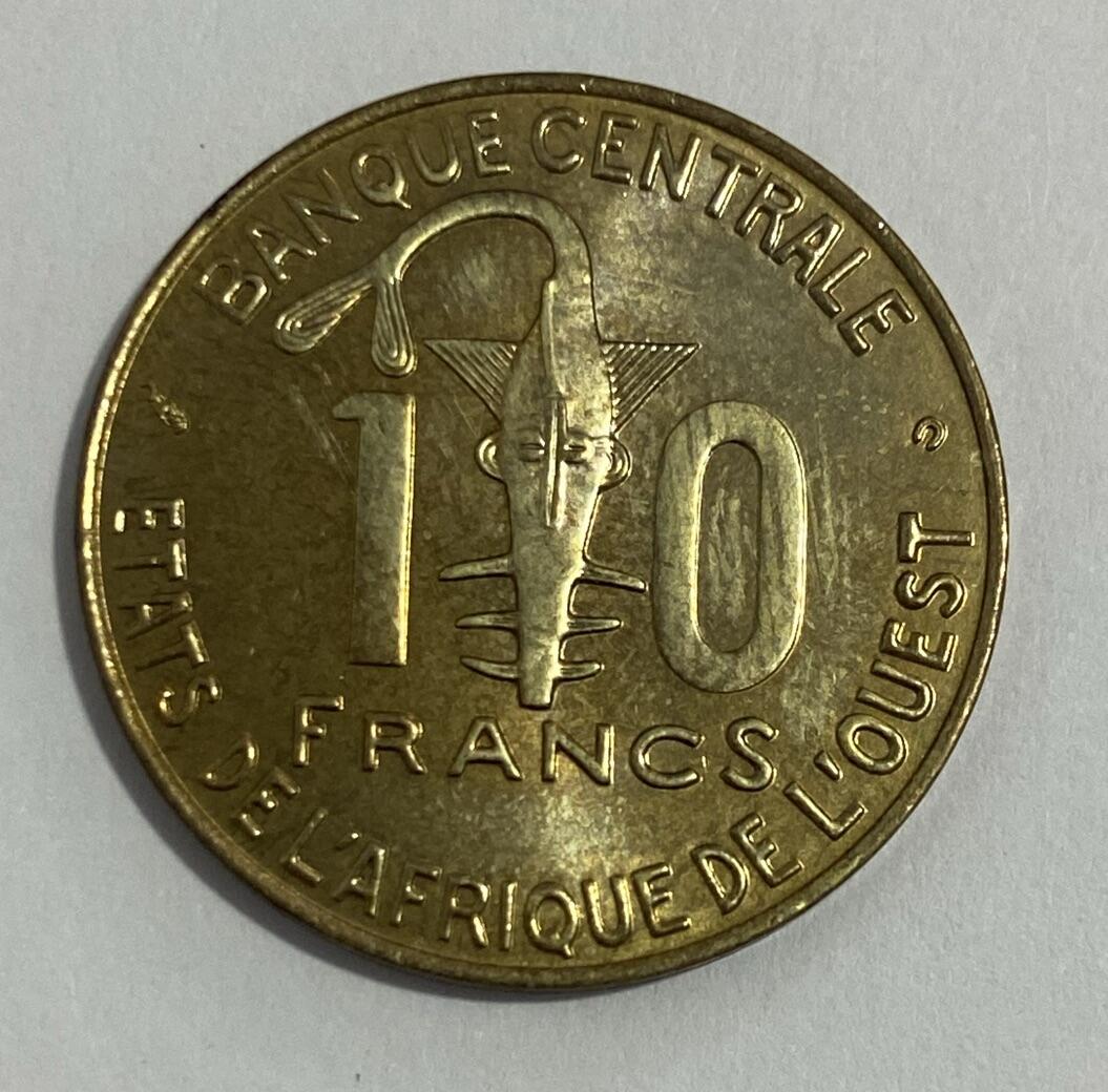 世界各国流通币专场 2000年西非联盟10法郎，全新微瑕