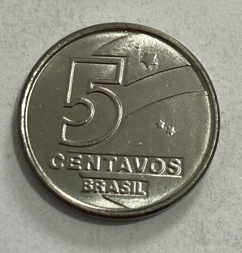 世界各国流通币专场 1989年巴西5分，全新