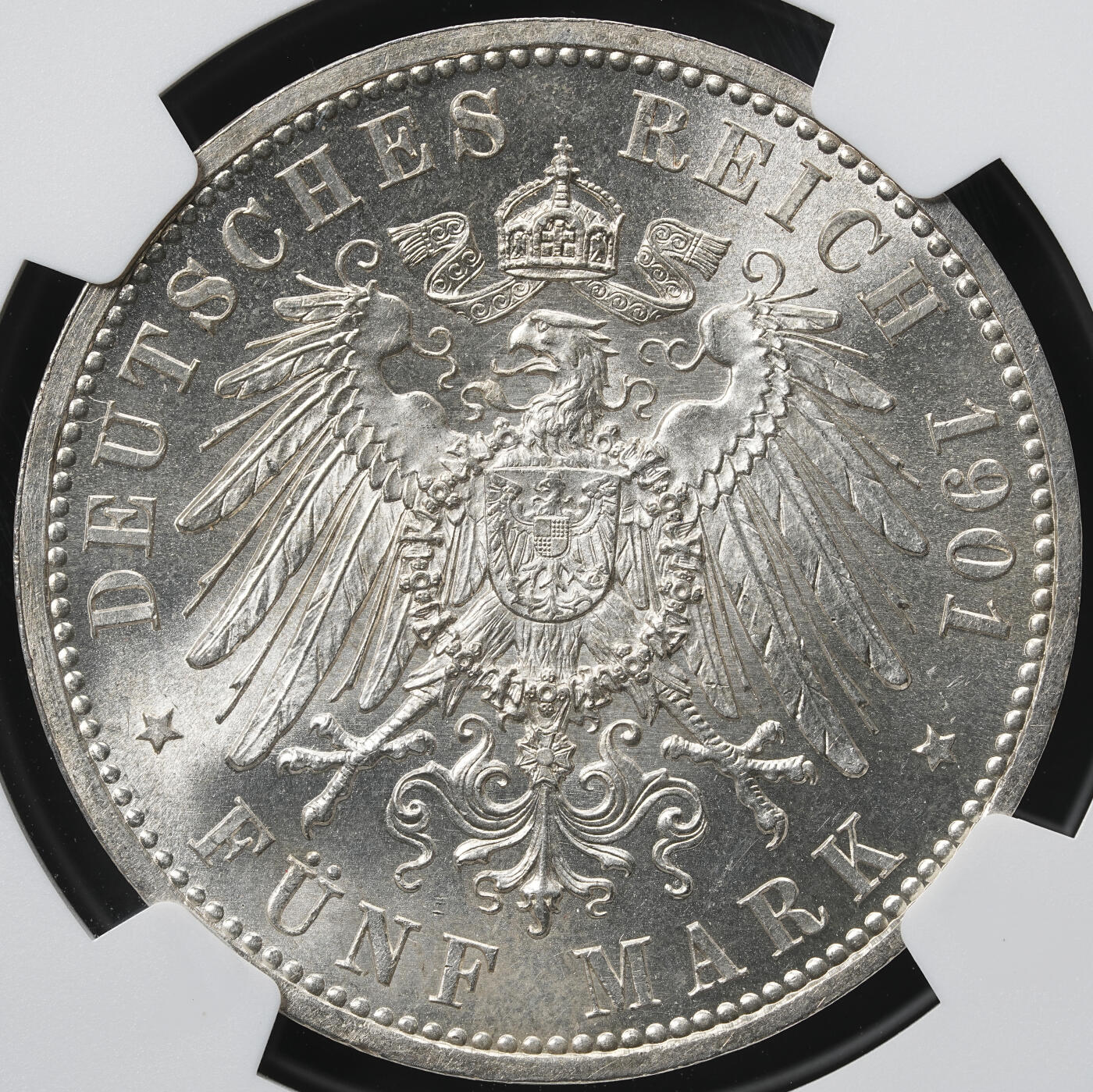 修遠堂世界钱币第六十一期 NGC MS63 1901年普鲁士建国200周年5马克大银币