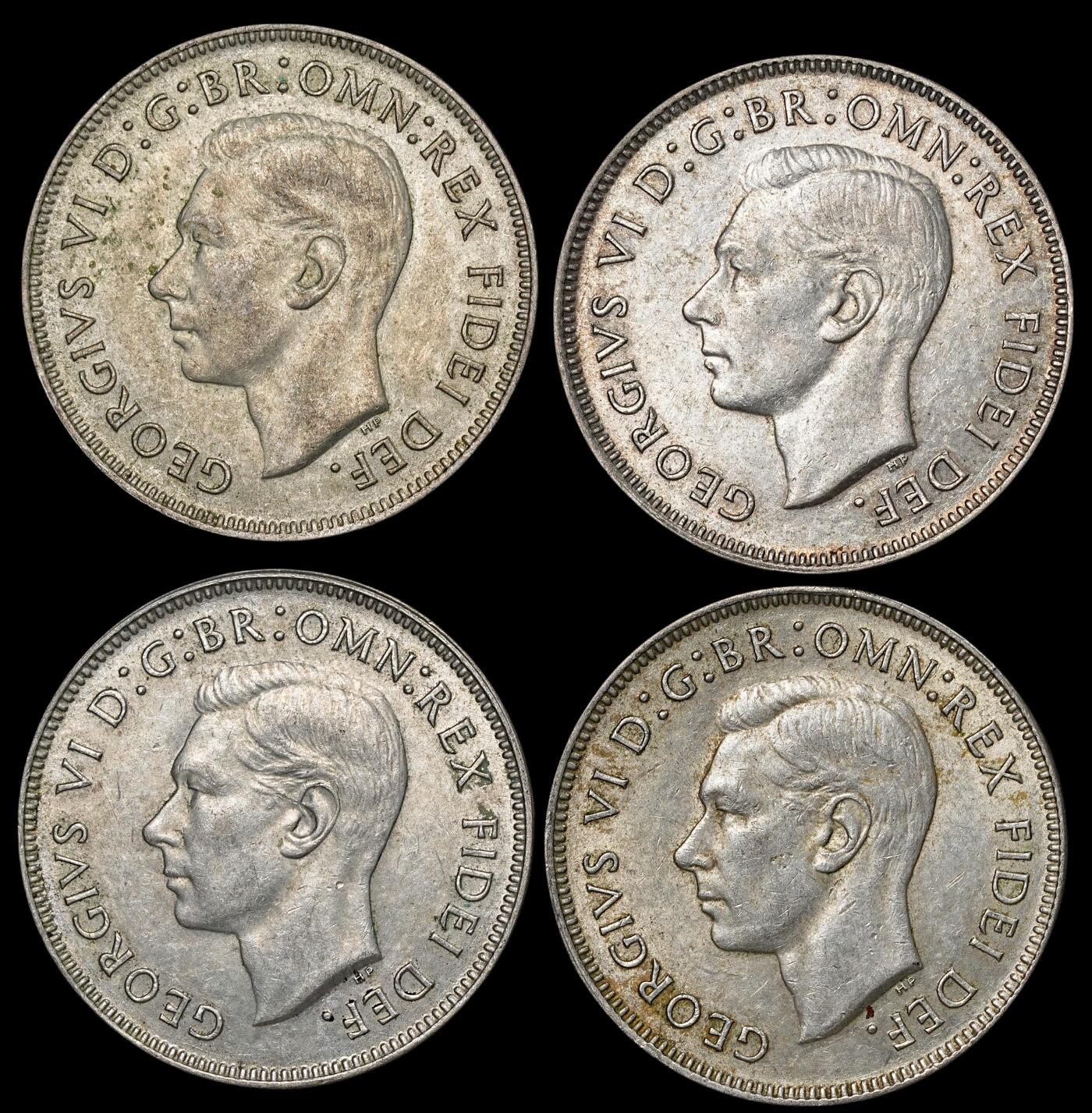 修遠堂世界钱币第六十一期 1951年澳大利亚联邦50周年纪念1佛罗林银币4枚 每枚重11.31g  未流通品  第二组