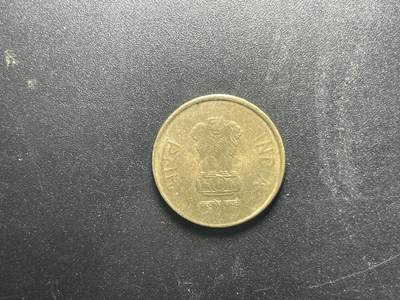 各个国家硬币专场1 印度符号版本5卢布铜币