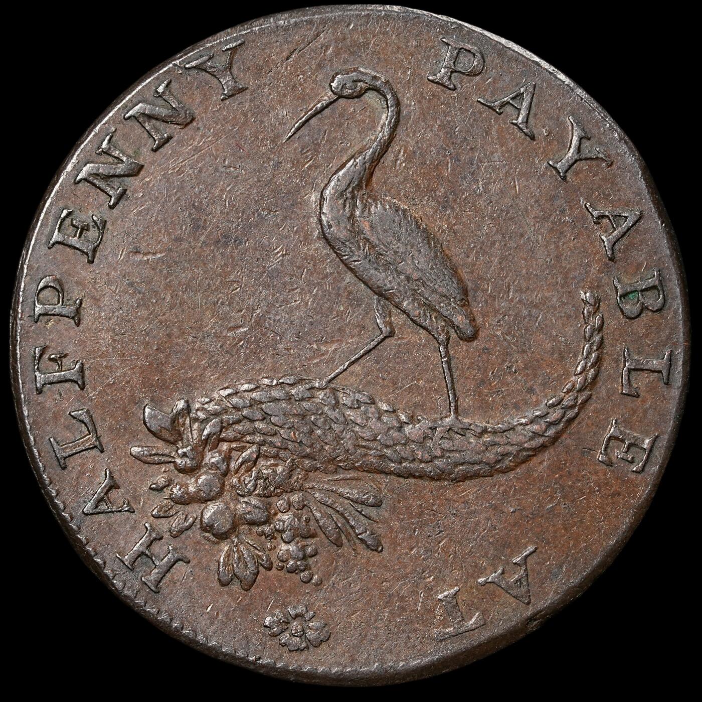 修遠堂世界钱币第六十一期 1792年英国伯明翰铜矿公司1/2便士代用币