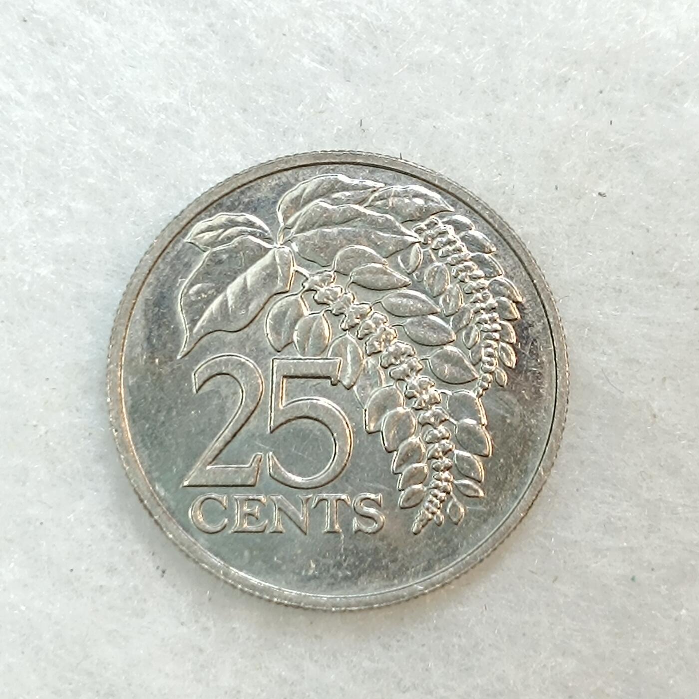 君烨收藏 0元起拍 散币场 每天一场 可留存 第20场 周日发货 特立尼达和多巴哥25分
