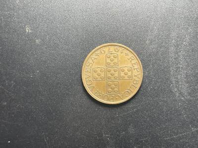 各个国家硬币专场1 满30包邮 葡萄牙50分60-70年代十字架22.5mm铜币