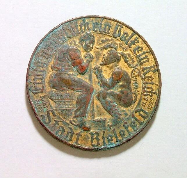 德国德紧1923年比勒菲尔德 著名俾斯麦金马克 #外国硬币