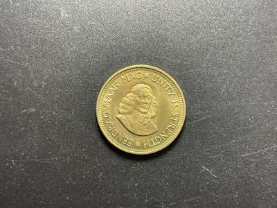 各个国家硬币专场1 南非1963年1/2C分便士黄铜硬币 .双鸟.25.5m