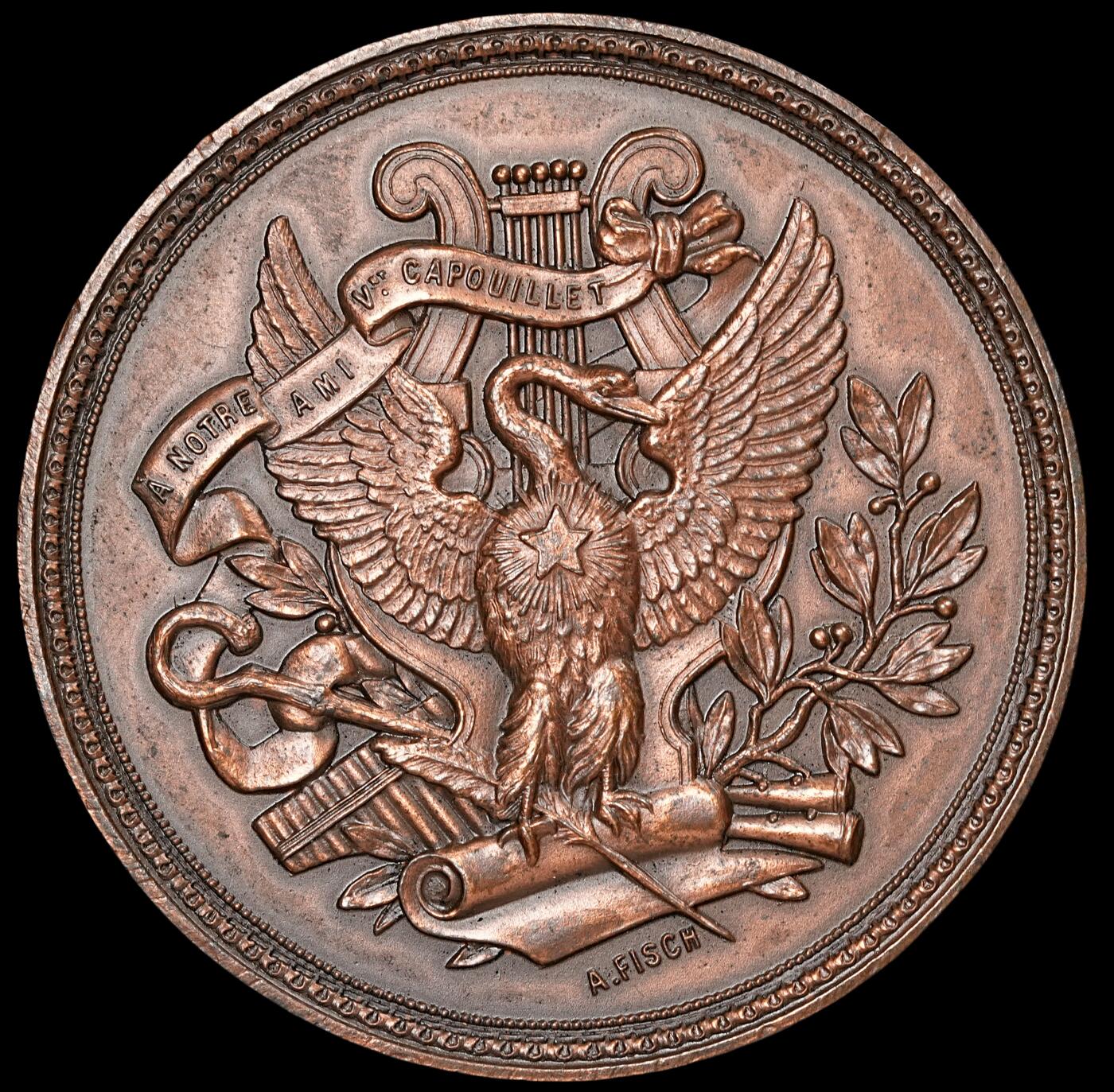 修遠堂世界钱币第六十一期 1868年比利时铜章 47.50mm，36g