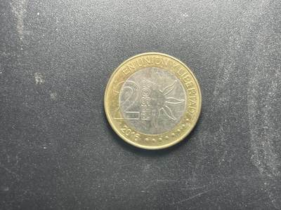 各个国家硬币专场1 满30包邮 阿根廷2比索独立200周年双色币 24.5mm