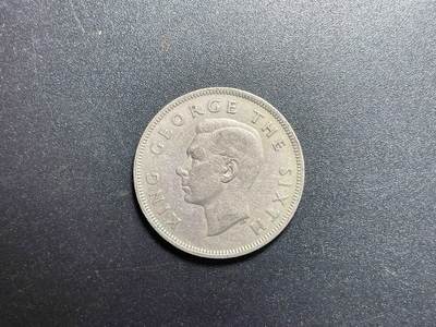 各个国家硬币专场1 大洋洲 新西兰1949年半克朗 乔治六世 直径32mm 外国