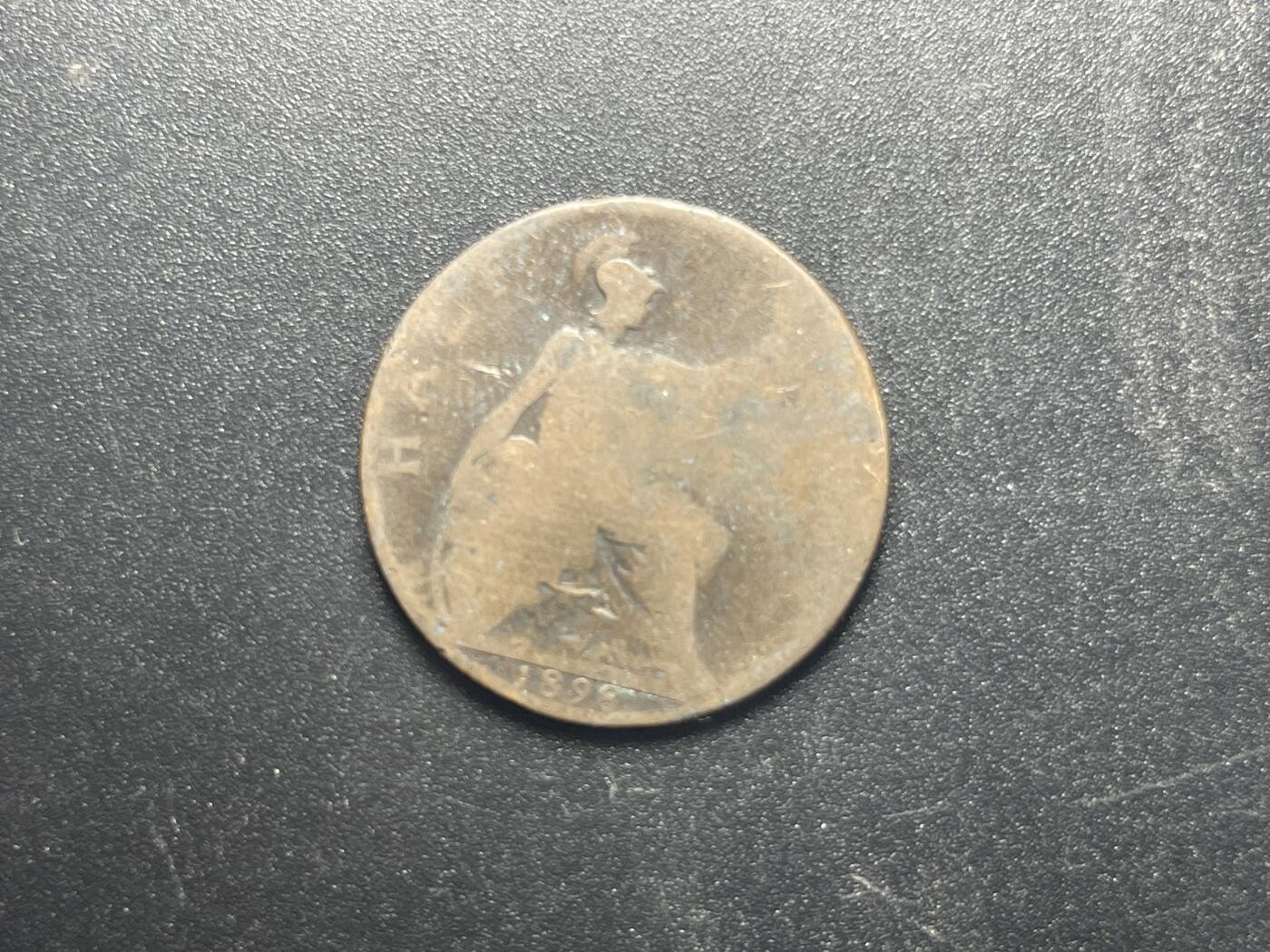 各个国家硬币专场1 17114】英国1900年1便士 老年披纱 30mm 保真欧洲硬币 