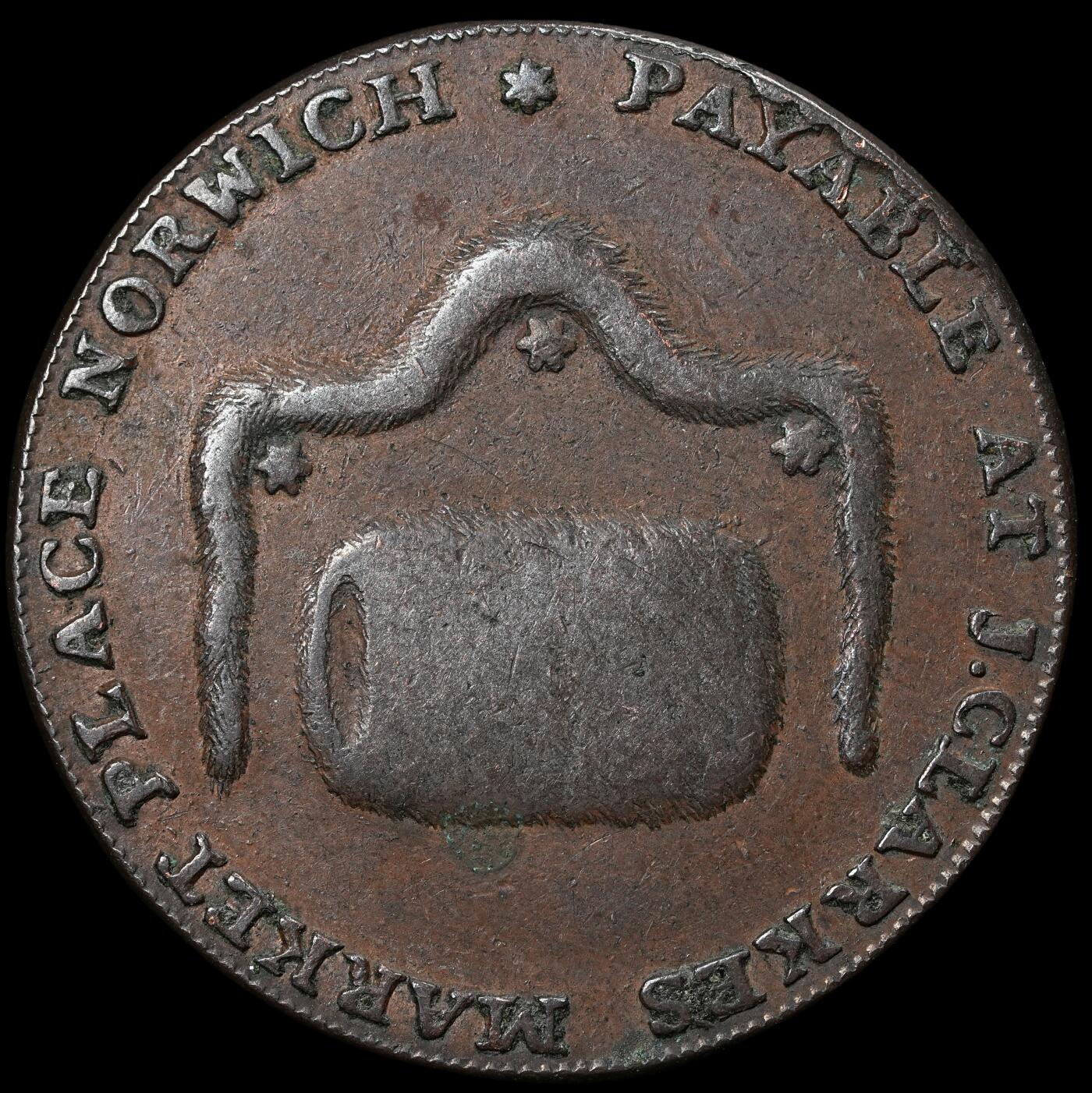修遠堂世界钱币第六十一期 1794年英国诺维奇1/2便士代用币