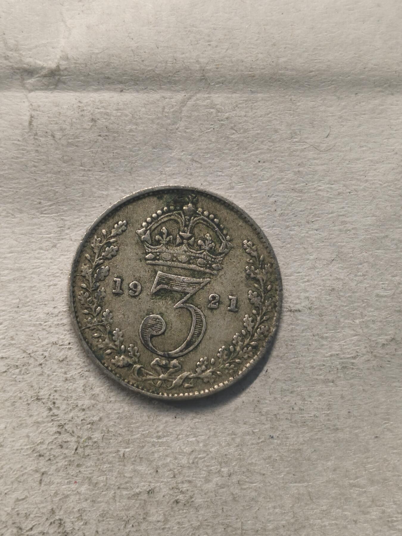 Krab外币市集Vol.6 英国乔治五世1921年3便士