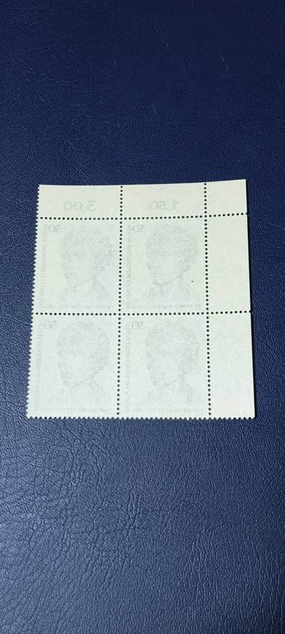 德国邮票专场，都是四方联 德国邮票四方连，1972年发行，建筑师  弗里德里希  基利  ，品相如图