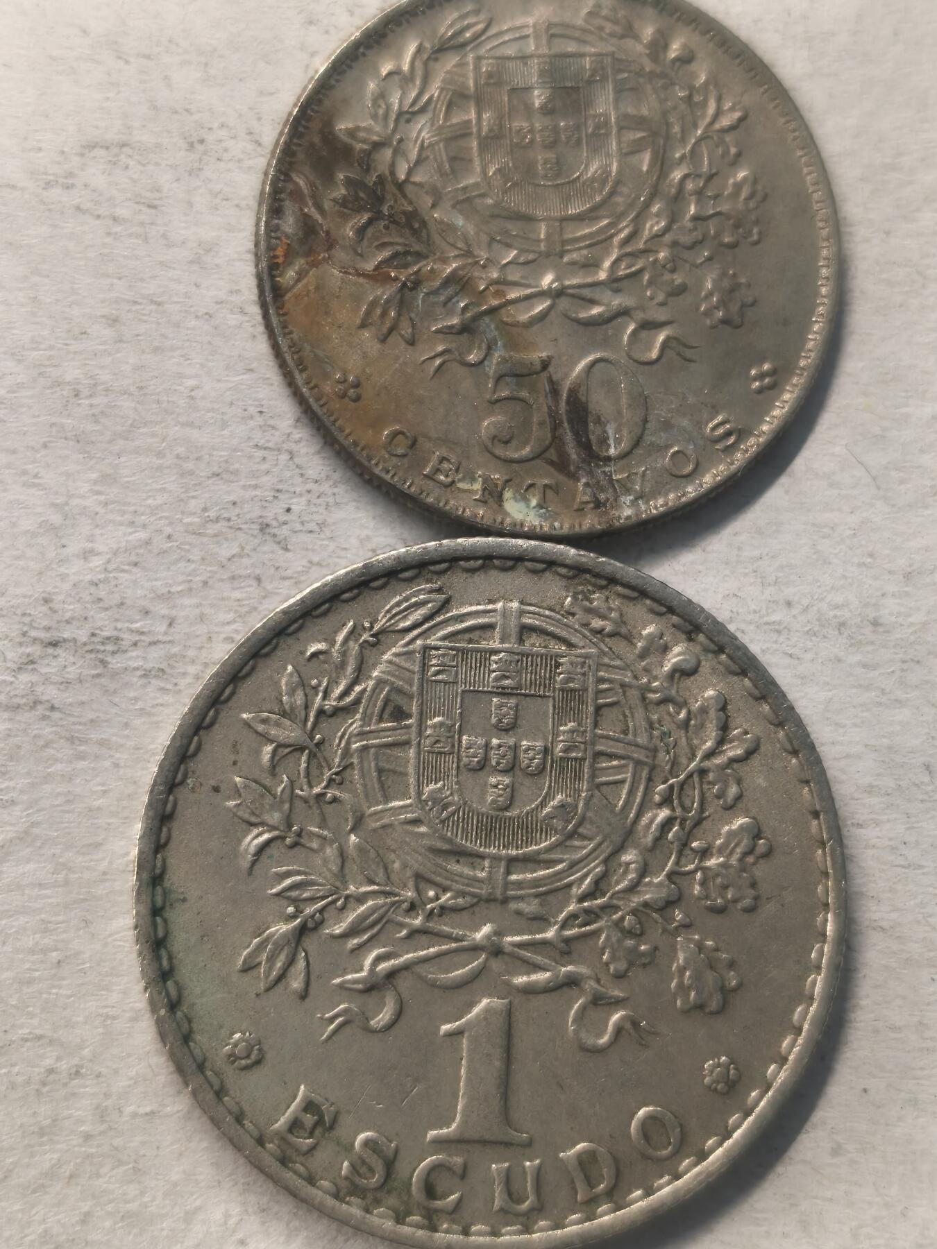 Krab外币市集Vol.6 葡萄牙1964年1埃斯库多/50分2枚一组
