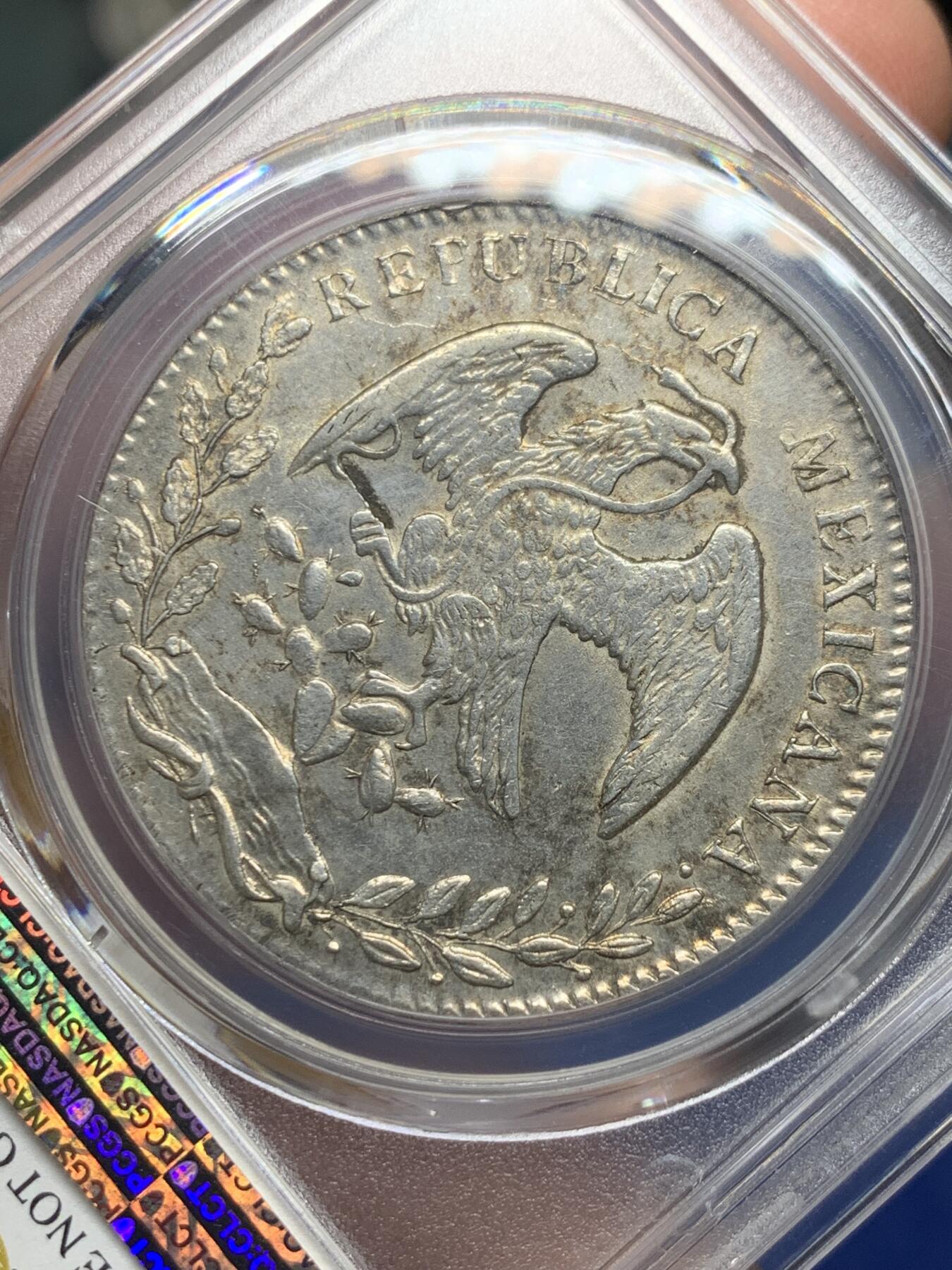 《竞宝斋》第362场 周日，周一，周二  3场连拍 （全场包邮） PCGS AU 墨西哥1884年鹰洋银元