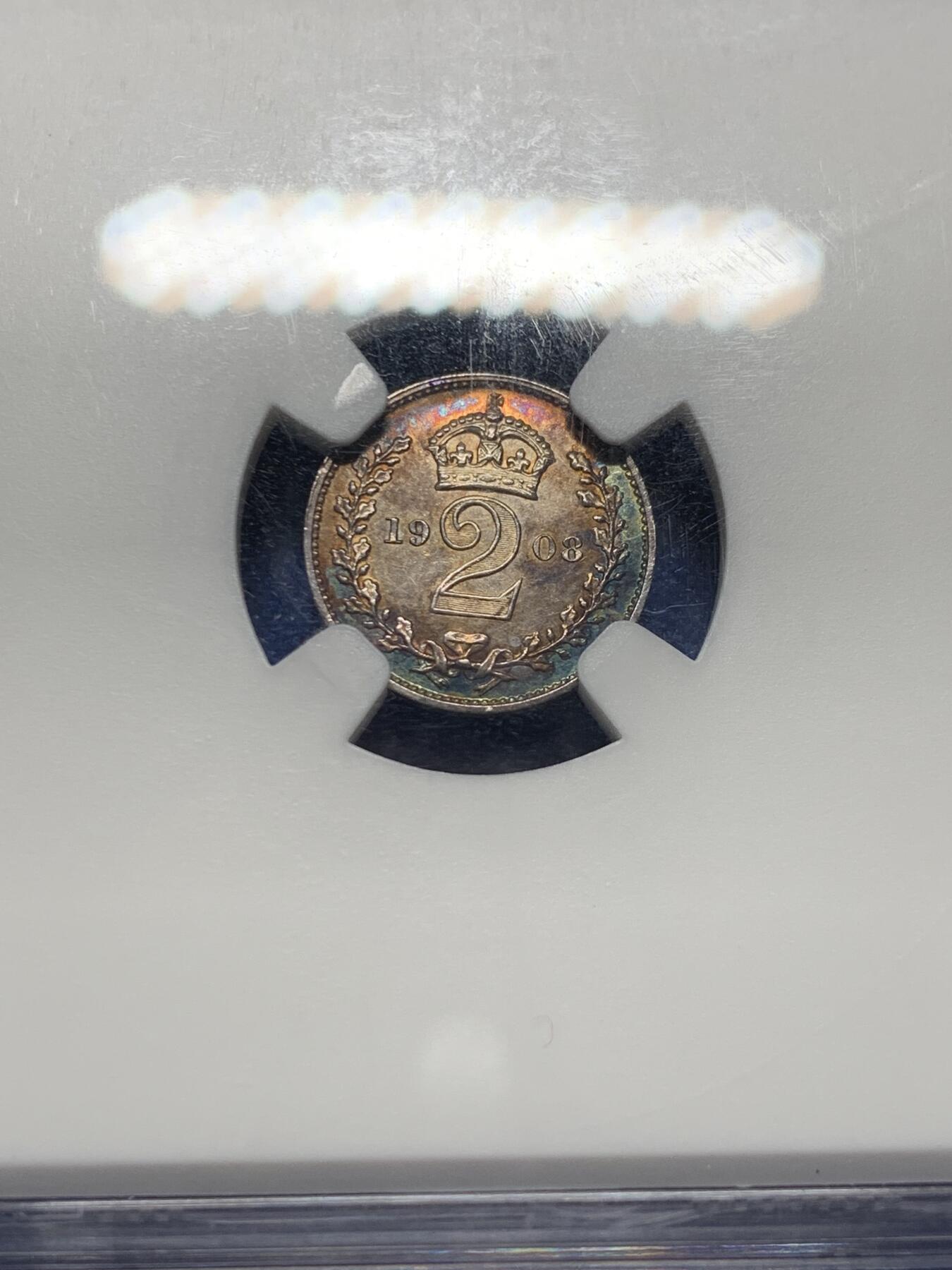 《竞宝斋》第362场 周日，周一，周二  3场连拍 （全场包邮） 四枚一组 NGC MS61-62 英国1908年爱德华七世濯足节银币