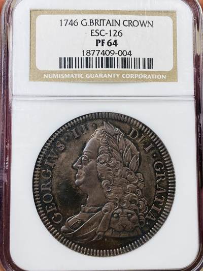 【自藏分享】1746英国乔治二世精制克朗 - 【自藏分享】1746英国乔治二世精制克朗