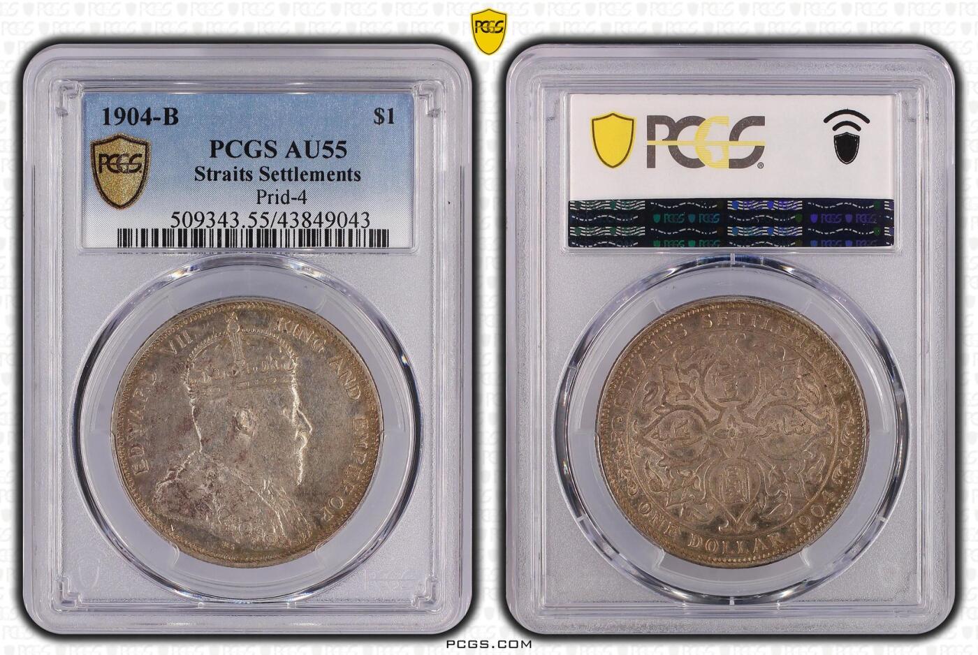 海峡银元1904-B $1 Prid-4
