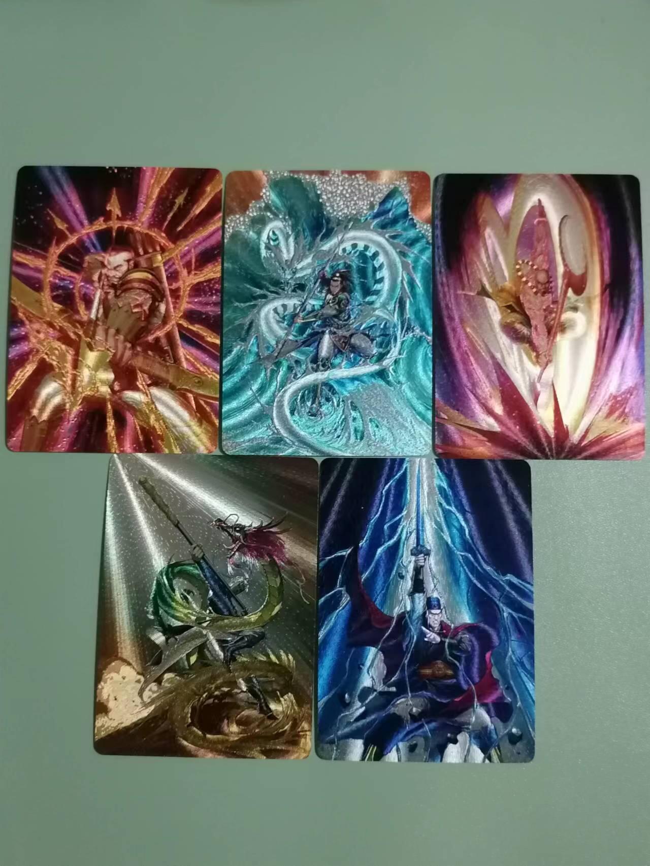 光影卡牌第八期，亲签卡，古风美女卡，各家套卡，持续收拍品 百里港漫水浒测试卡5张，收藏佳品