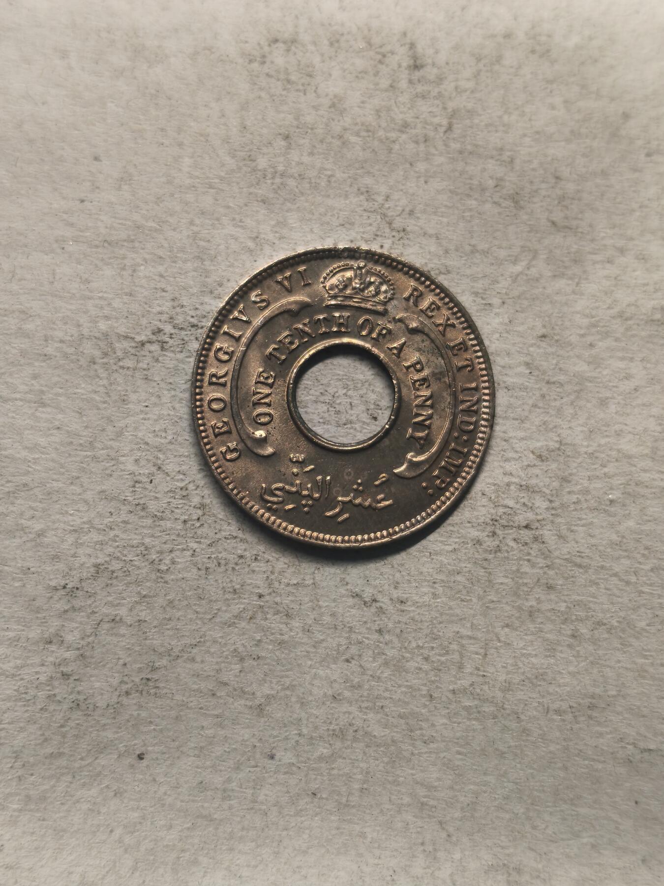 Krab外币市集Vol.6 英属西非1944年乔治六世1/10便士