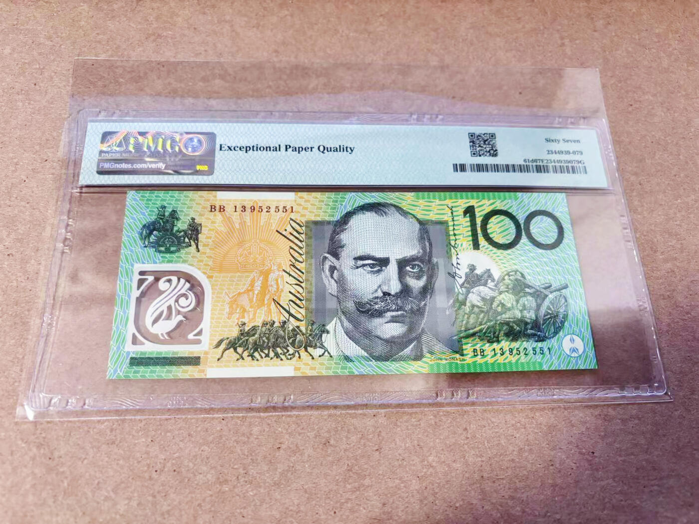 【Blue Auction】世界纸币精拍第634期【精】——16级TOP拍卖/信誉/品质/专业/高效💫 【无47】澳大利亚 2013年100元 PMG67EPQ 高分