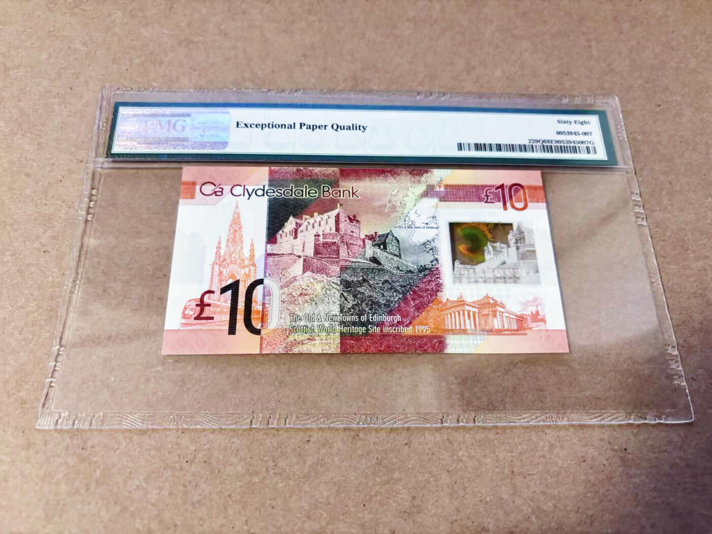 【Blue Auction】世界纸币精拍第634期【精】——16级TOP拍卖/信誉/品质/专业/高效💫 苏格兰 2017年10镑 PMG68EPQ 超高分