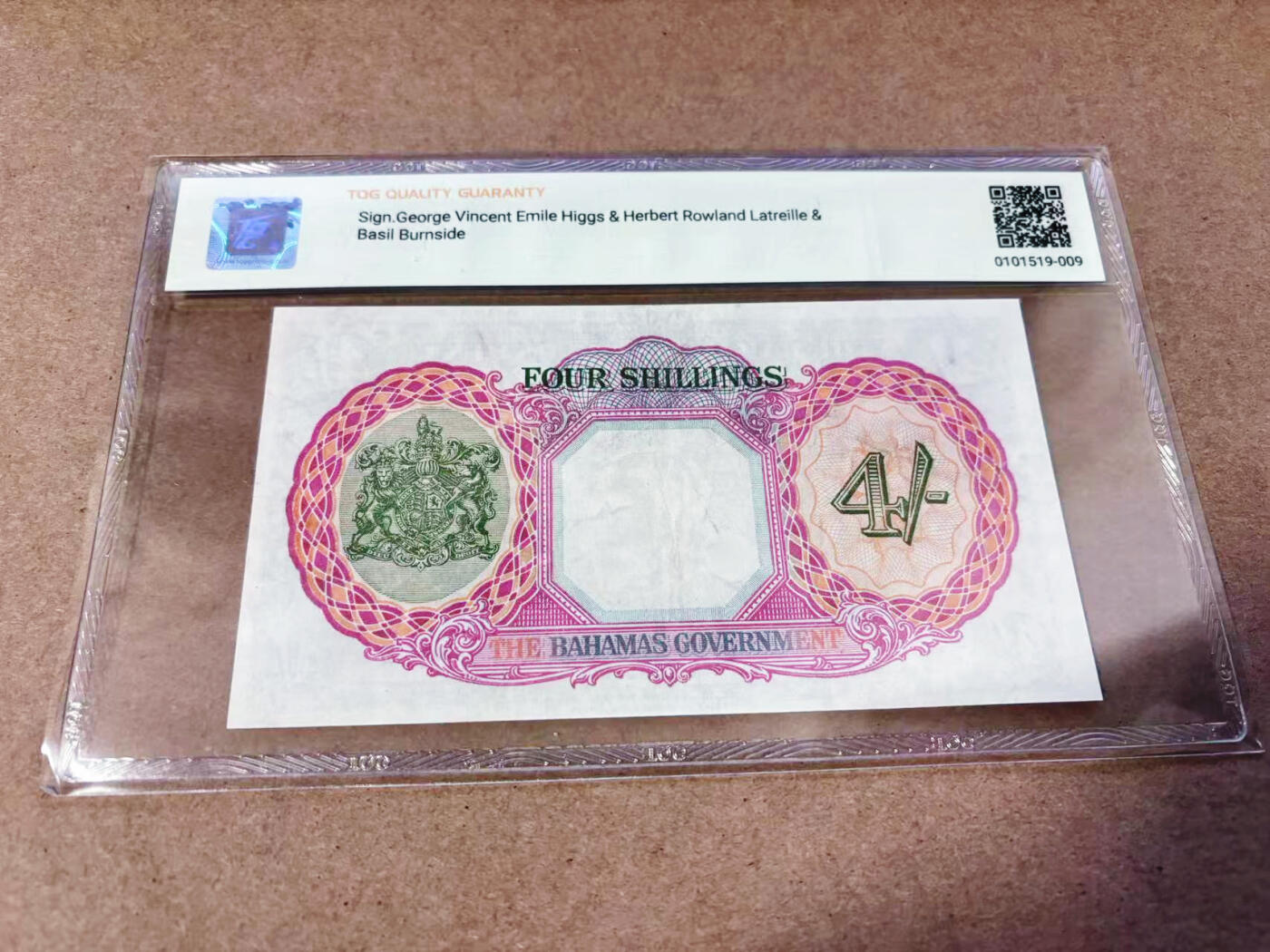 【Blue Auction】世界纸币精拍第634期【精】——16级TOP拍卖/信誉/品质/专业/高效💫 巴哈马1936年4先令 英王乔六 TQG55