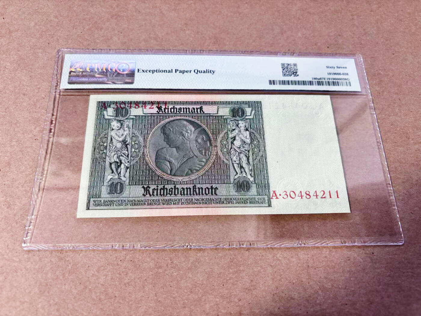 【Blue Auction】世界纸币精拍第634期【精】——16级TOP拍卖/信誉/品质/专业/高效💫 德国 1929年10马克 PMG67EPQ 高分