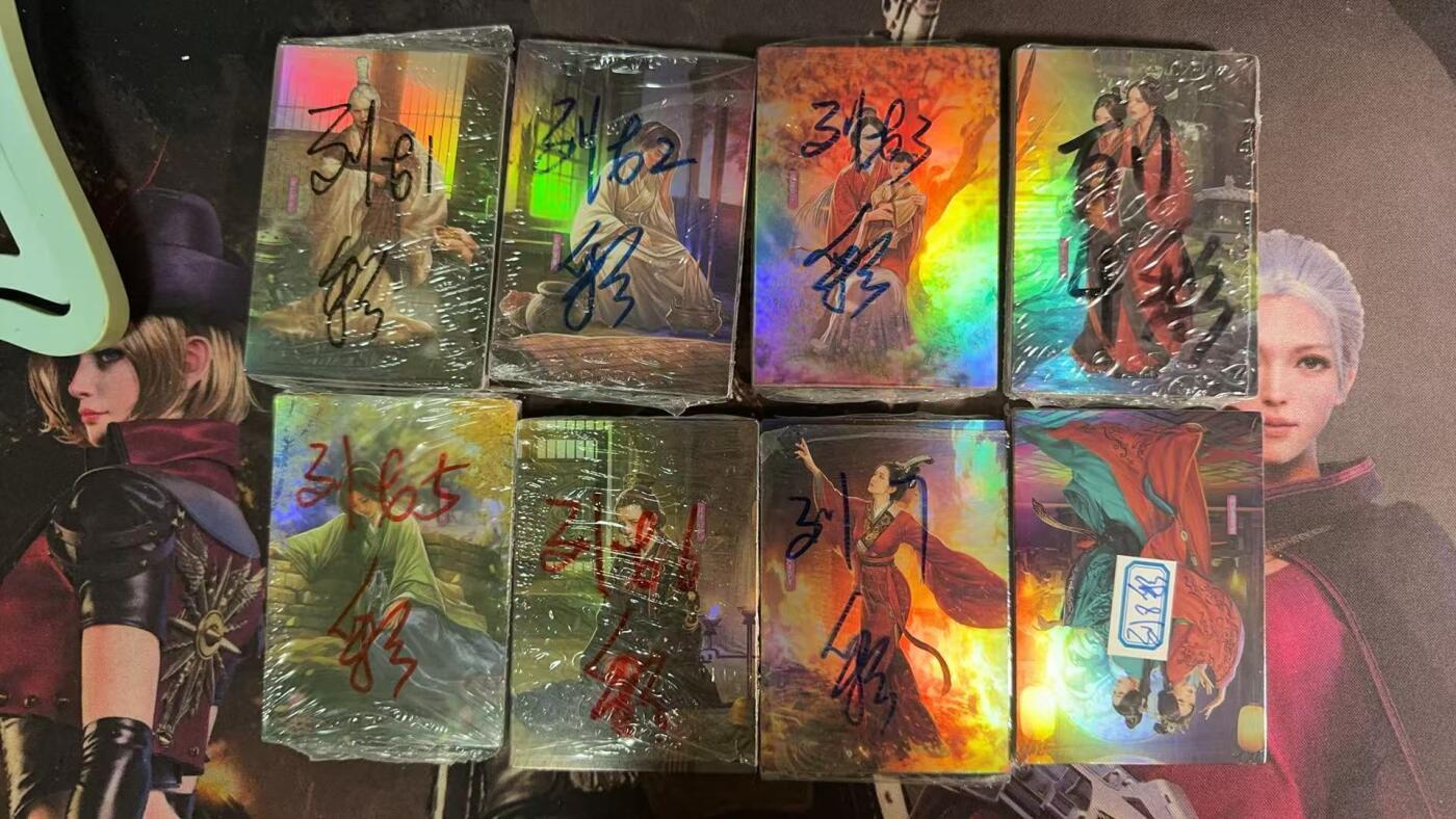 光影卡牌第八期，亲签卡，古风美女卡，各家套卡，持续收拍品 司马列女传1-8弹彩闪