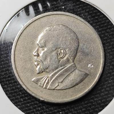 KK钱币收藏小铺 第245场 2月预留时间 周末发货 - 1966肯尼亚50分 开国无字版 