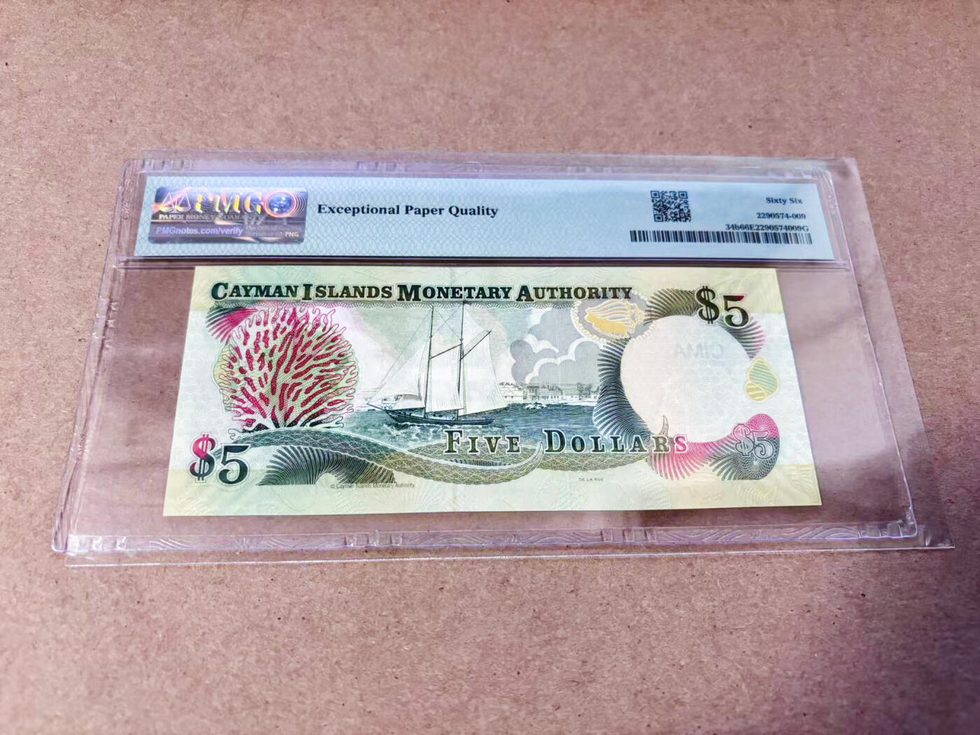 【Blue Auction】世界纸币精拍第634期【精】——16级TOP拍卖/信誉/品质/专业/高效💫 开曼2005年5元 PMG66EPQ 女王