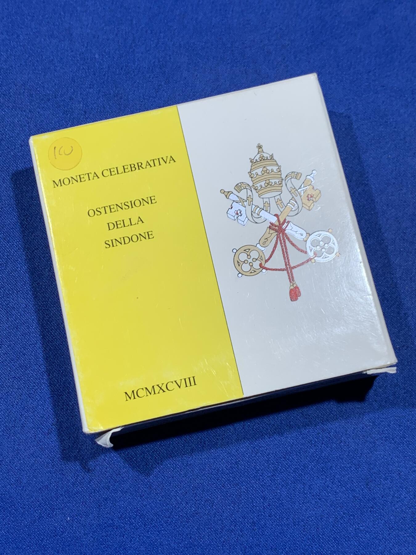 《竞宝斋》第362场 周日，周一，周二  3场连拍 （全场包邮） 梵蒂冈1998年约翰·保罗二世500里拉银币 带盒证
