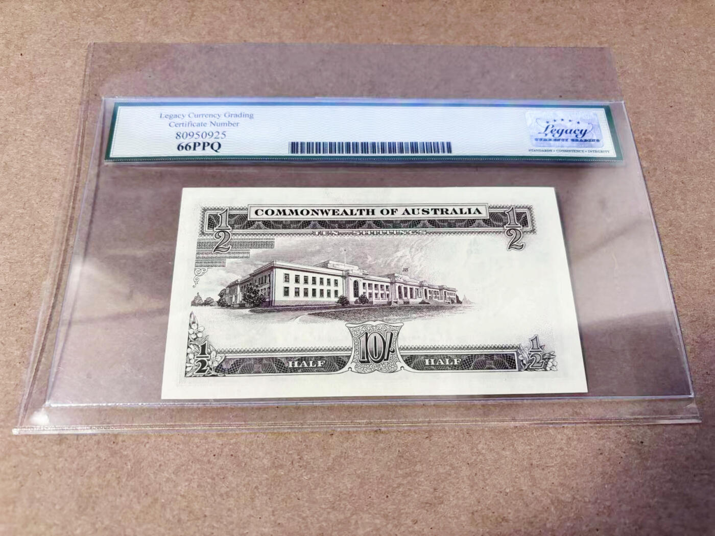 【Blue Auction】世界纸币精拍第634期【精】——16级TOP拍卖/信誉/品质/专业/高效💫 澳大利亚1961年10先令 LCG66EPQ 