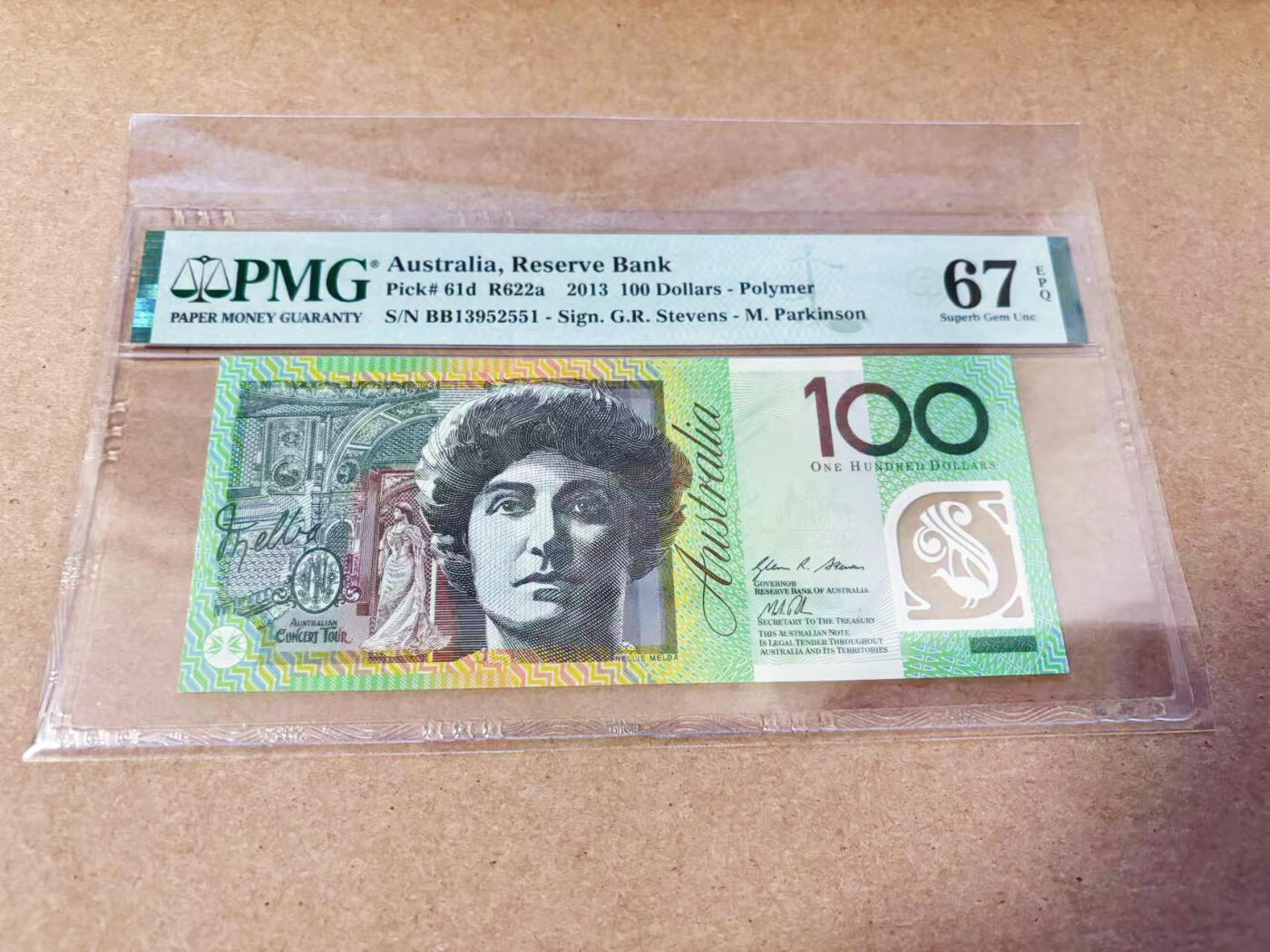 【Blue Auction】世界纸币精拍第634期【精】——16级TOP拍卖/信誉/品质/专业/高效💫 【无47】澳大利亚 2013年100元 PMG67EPQ 高分