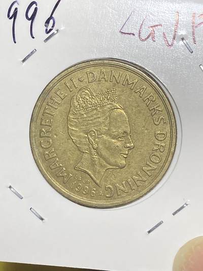 2025年第十五场(总第四十一场）外国好品散币(免佣金) - 好品丹麦🇩🇰1996年20克朗大面值(玛格丽特二世第二版20克朗，LG; JP; A标)
