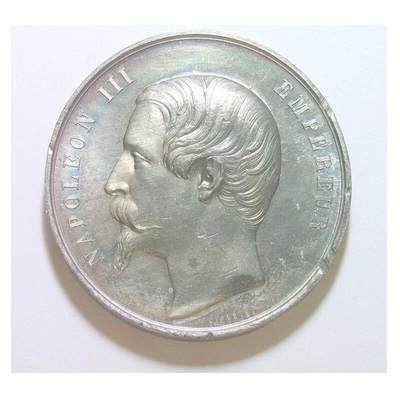 法国1855年 拿破仑三世+女神高浮雕精制大合金章 50MM 法国1855年 拿破仑三世+女神高浮雕精制大合金章 50MM