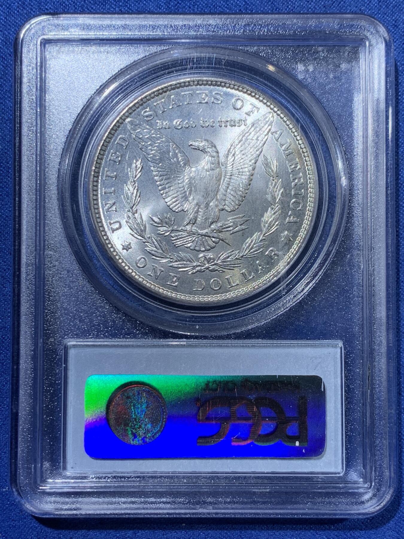 《竞宝斋》第363场 周日，周一，周二  3场连拍 （全场包邮） PCGS MS64 美国1886年摩根1美元银币 PCGS老盒
