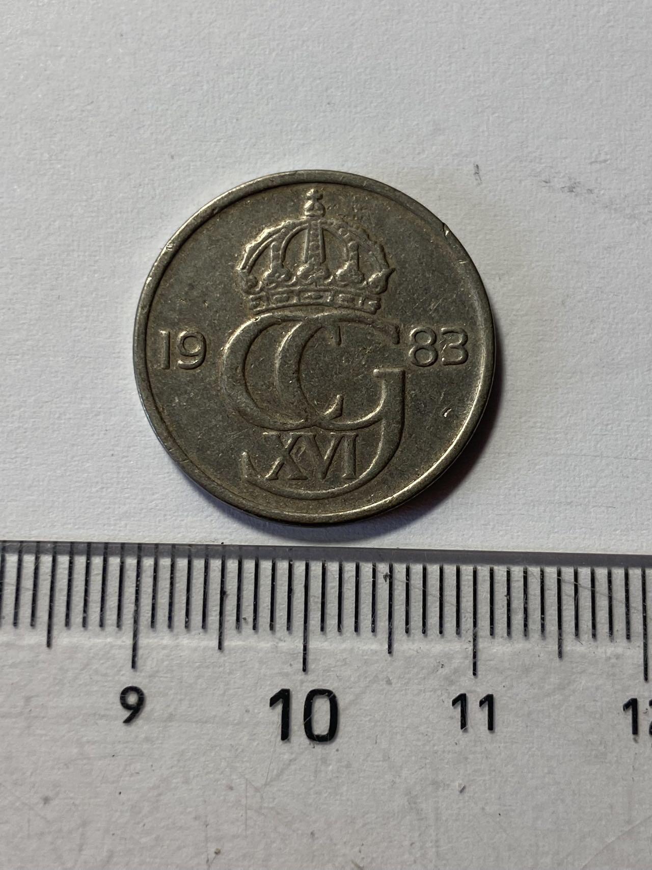 世界各国流通币专场，第二期 1983年瑞典50欧尔，好品
