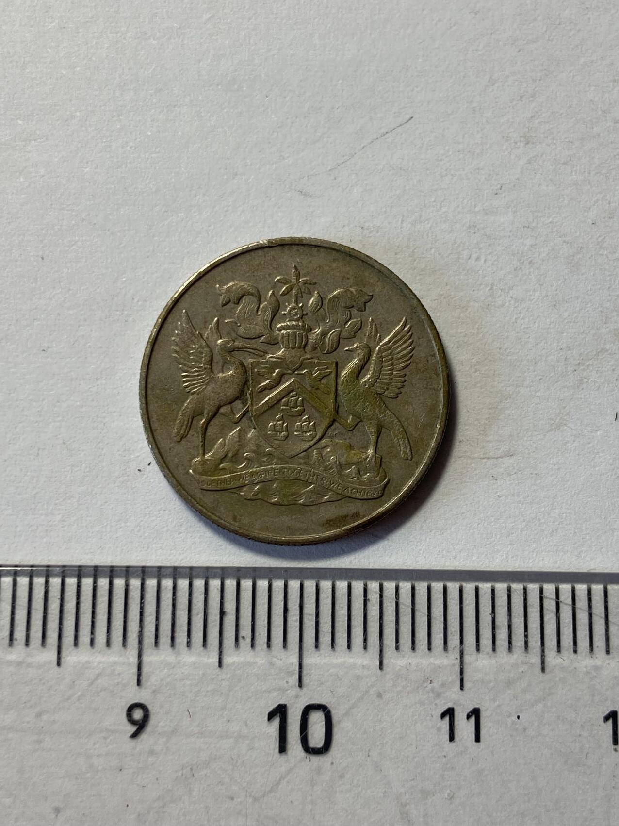 世界各国流通币专场，第二期 1971年特立尼达和多巴哥25分，好品