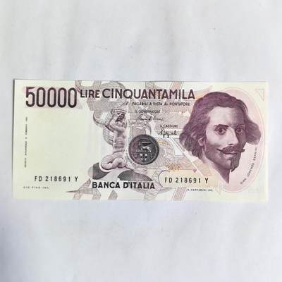 各国外币第91期 - 意大利50000里拉初版 unc-美品