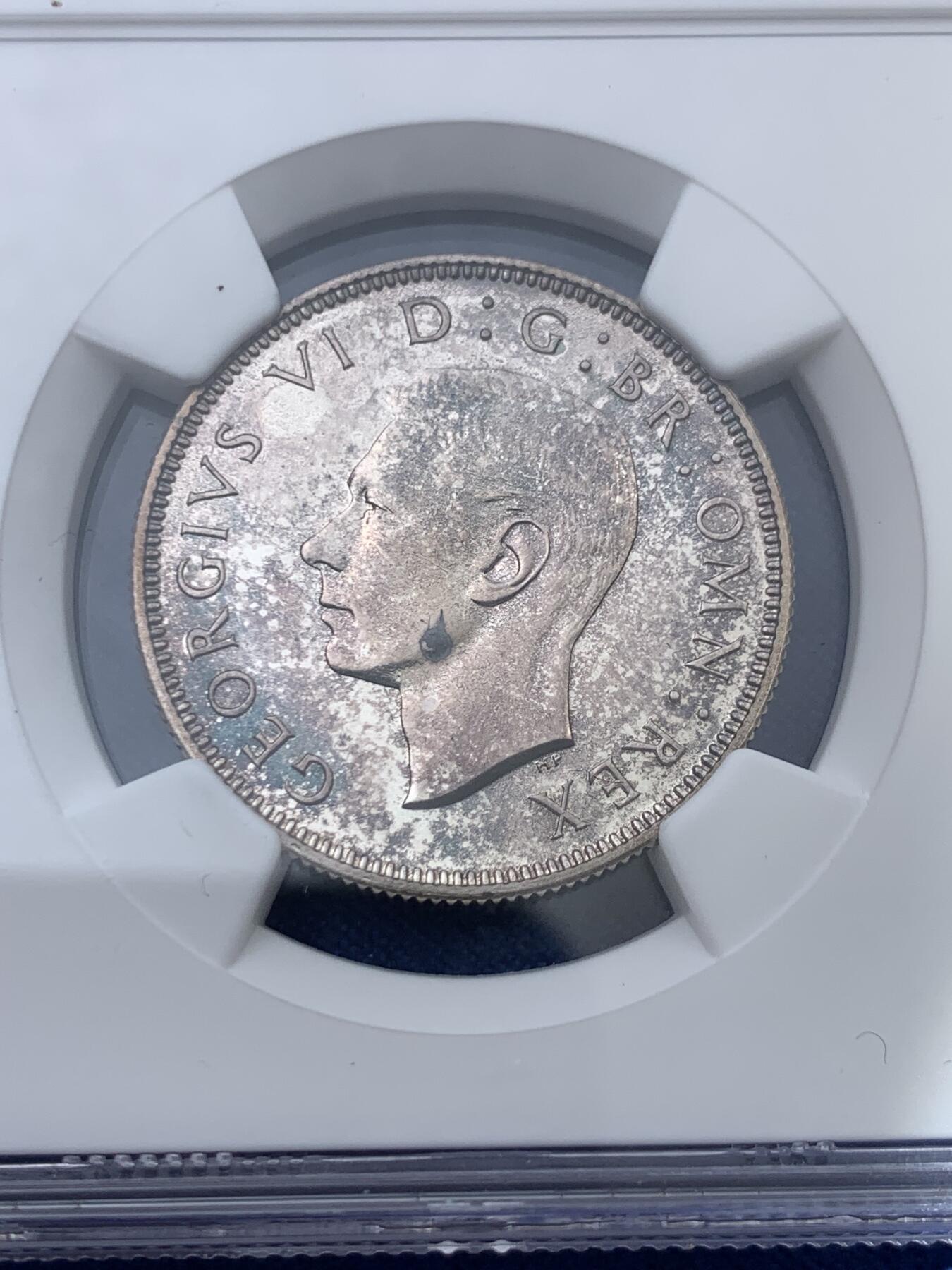 《竞宝斋》第363场 周日，周一，周二  3场连拍 （全场包邮） NGC PF65 英国1937年精铸2先令银币