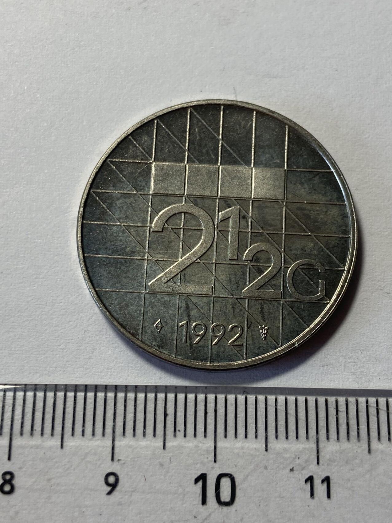 世界各国流通币专场，第二期 1992年荷兰2.5盾，好品